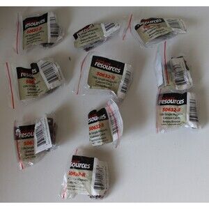 Pack Of 10 - White Kitchen Cabinet Door Single Magnetic Touch Latch & Plate